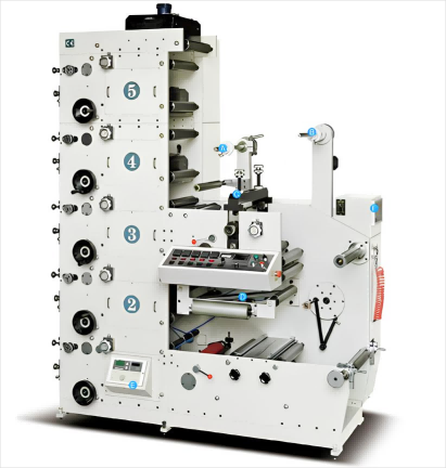 5 color self-adhesive/label flexographic printing machine