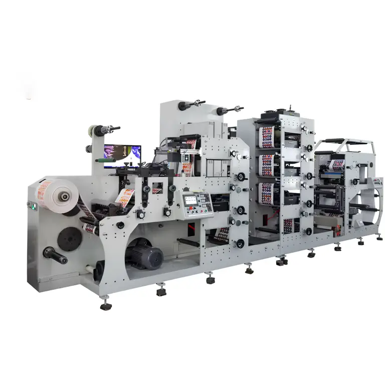 8 color label flexo printing machine with die cutting