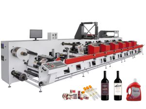 8 color inline servo drive label flexo printing machine