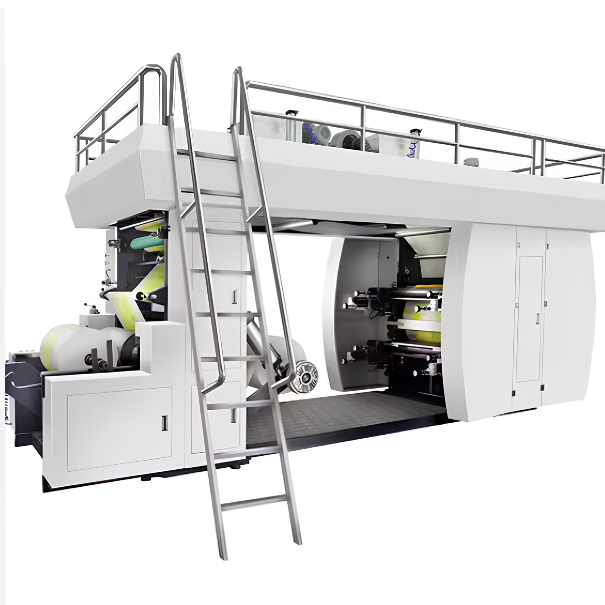 6 Color central drum flexo printing machine