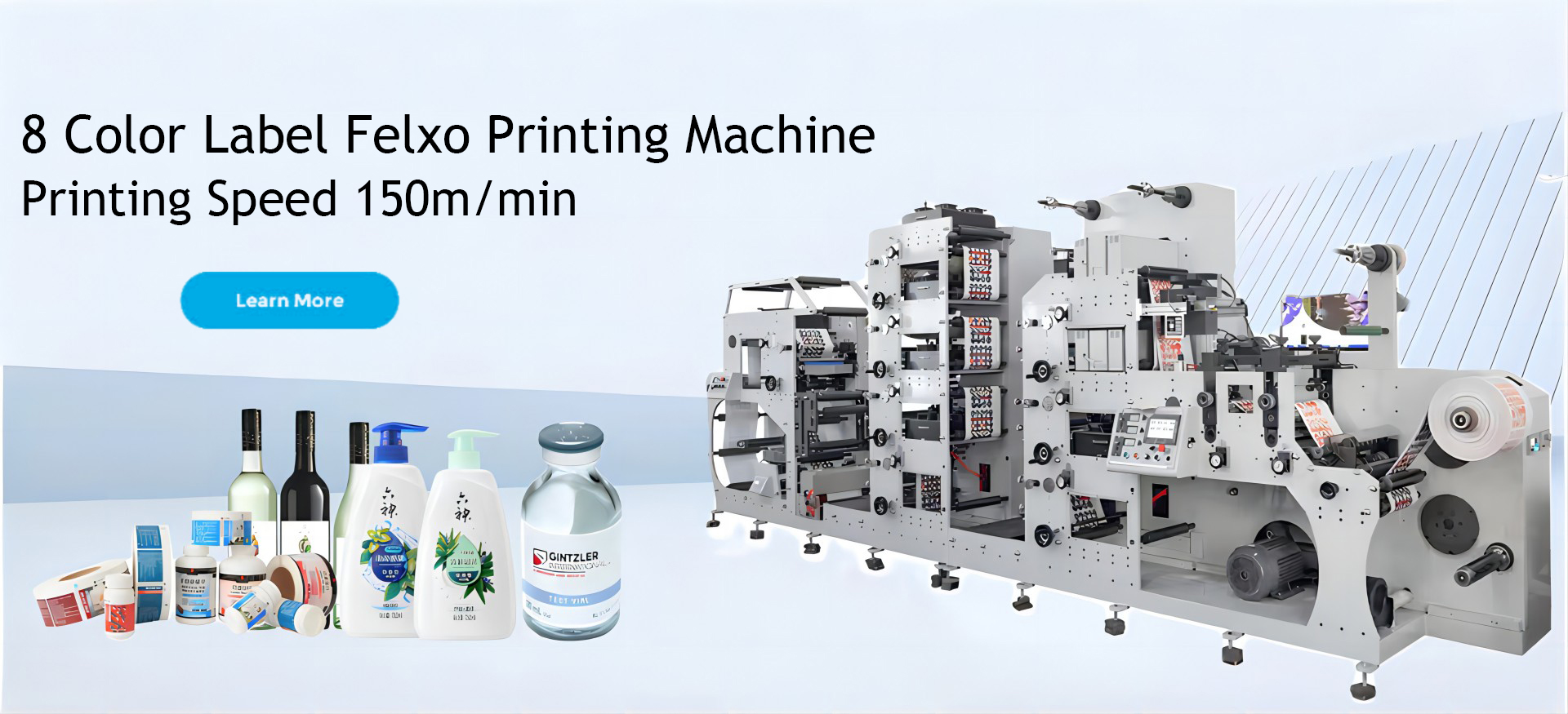 8 color label/self-adhesive flexo printing machine